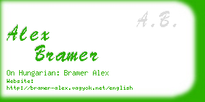 alex bramer business card